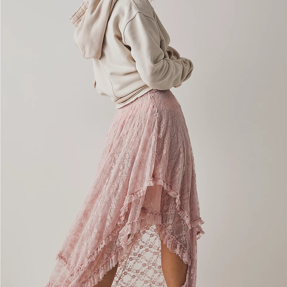 French Courtship Free People Lace Skirt